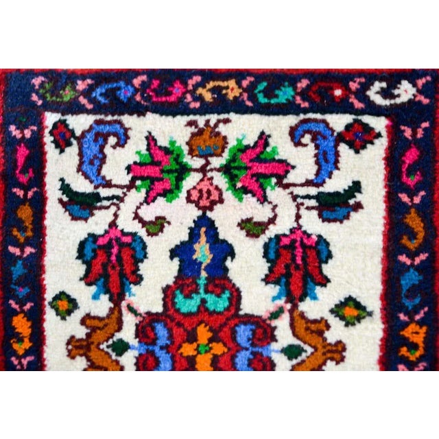 White Late 20th Century Vintage Hamadan Rug For Sale - Image 8 of 12