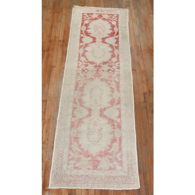 Textile Early 20th Century Zabihi Collection Turkish Oushak Runner - 2'8" x 9'5" For Sale - Image 7 of 8