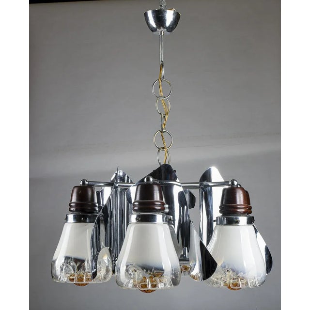 1960s Space Age Murano Glass Chandelier from Mazzega, 1960s-1970s For Sale - Image 5 of 9