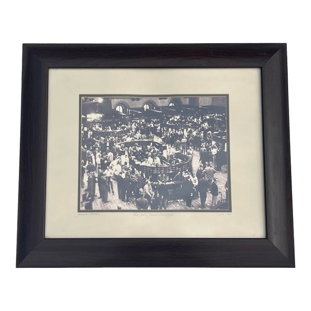 Framed Photograph of Stock Market Trading Floor Circa 1952 For Sale