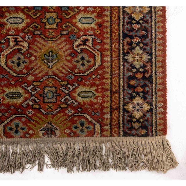 Maroon Persian Heriz Runner, 8' 10" X 2' 3" For Sale - Image 8 of 9