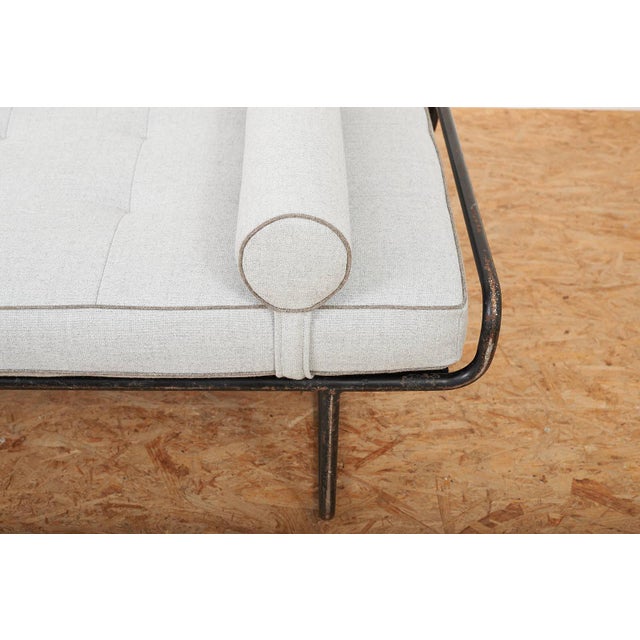 Daybed with Black Lacquered Steel Tubing For Sale - Image 4 of 16