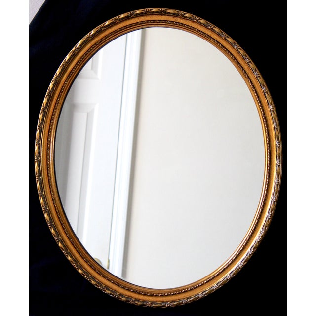 Hollywood Regency Vintage LaBarge Oval Gilt Mirror – Hollywood Regency Gold Framed Wall Mirror, Circa 1980s - 1990s For Sale - Image 3 of 10