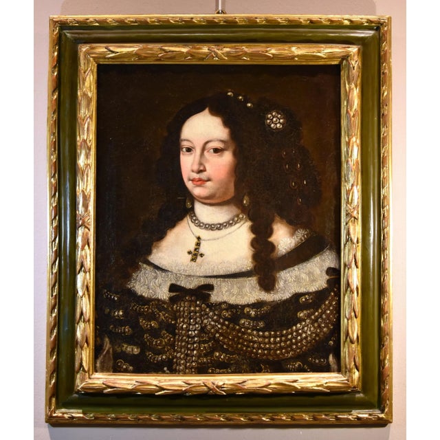 Jan Van Gelder, Portrait of Duchess Vittoria Farnese d'Este, 1670, Oil on Canvas, Framed For Sale - Image 15 of 15