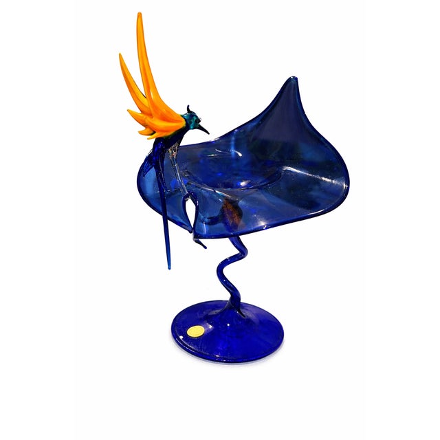 Glass Hummingbird by Peter Böhm for Casper, 1970s, Set of 2 For Sale - Image 3 of 6