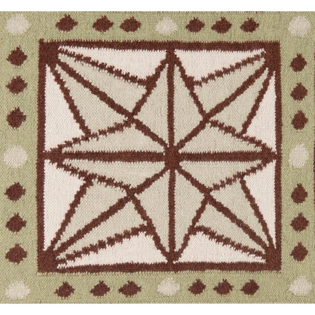 Not Yet Made - Made To Order Part & Parcel Goods Wool Star Rug, 8' x 10', Celadon, Chocolate, Sage and Eggshell For Sale - Image 5 of 5