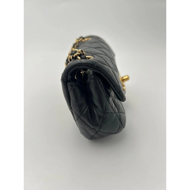 2000 - 2009 Extra Mini Black Chanel Flap Bag For Sale - Image 5 of 10
