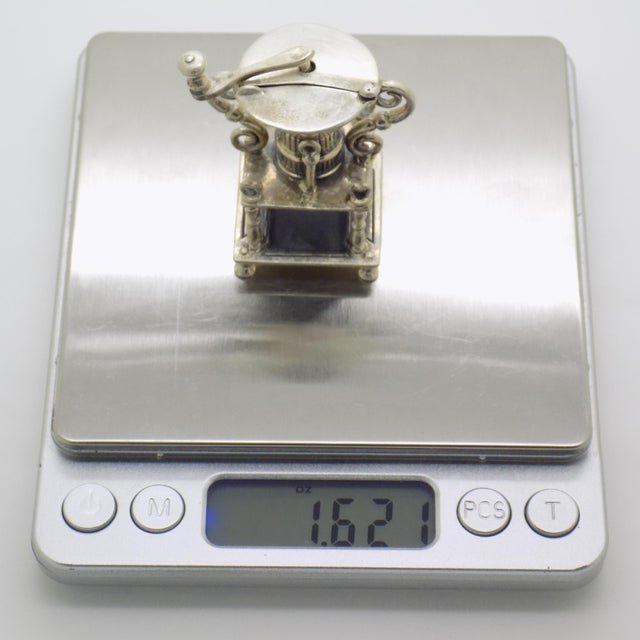 Vintage Italian Sterling Silver 925 Grinder Figurine with Moving Parts by Medusa-Oro, 1970s For Sale - Image 10 of 12