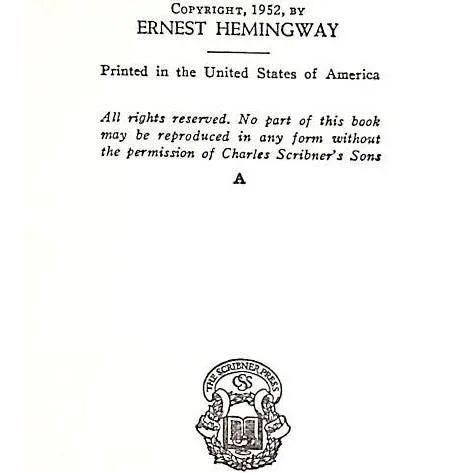 1950s "The Old Man and the Sea" 1952 Hemingway, Ernest For Sale - Image 5 of 7