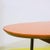 Oval Coffee Table with Orange Wooden Top and Metal Base, 1970s For Sale - Image 6 of 7