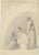 Dutch Drawing of Children Around a Cradle – Signed G. Verburgh, c.1800 : Charming early 19th-century drawing depicting a...