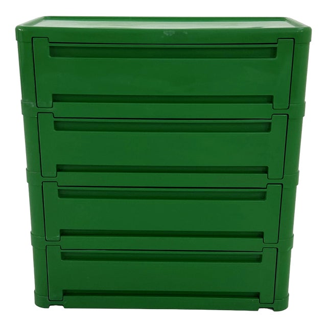 Green Chest of Drawers Model 4964 by Olaf Von Bohr for Kartell, 1970s For Sale