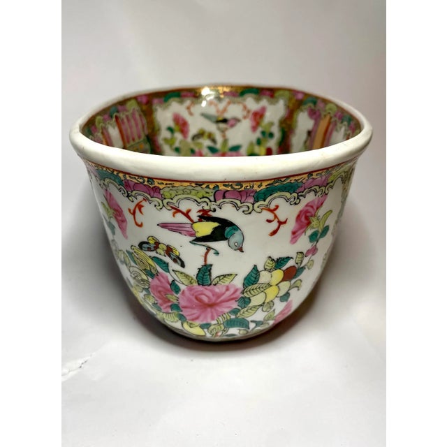 Vintage Oval Famille Rose Cachepot For Sale In New York - Image 6 of 8