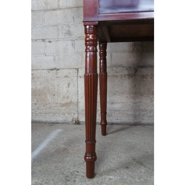 Antique 18th Century Federal Sheraton Mahogany Fall Front Secretary Desk For Sale - Image 11 of 13