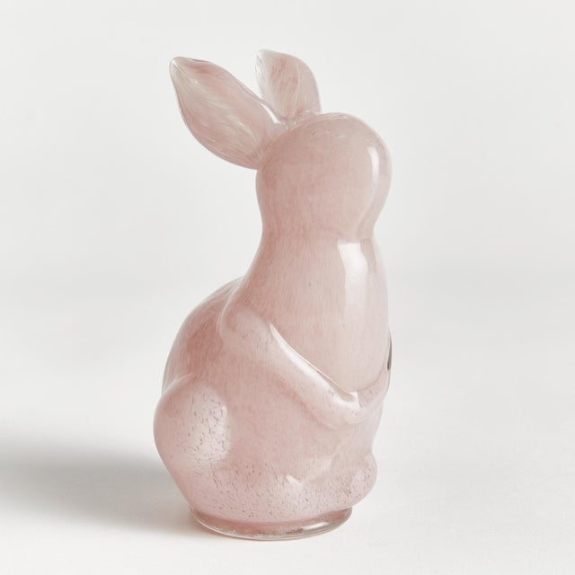 Our hand blown and molded glass bunny sculpture is simply adorable in Spring or even year round. The color is added to...