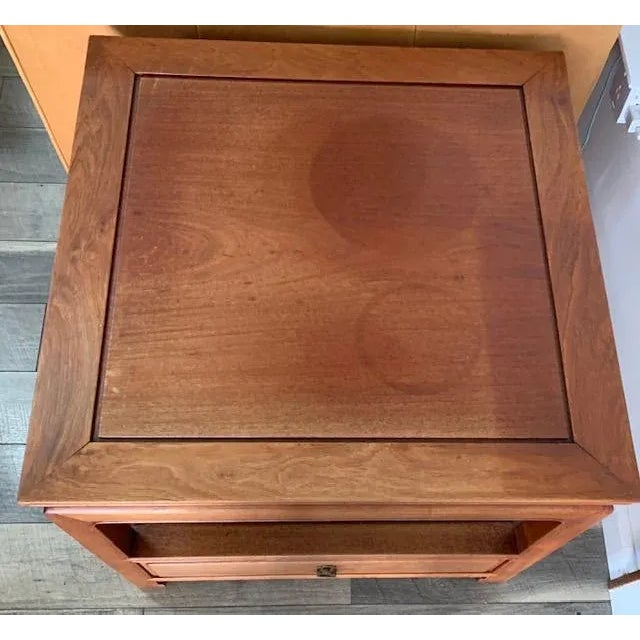 1960s Vintage Solid Rosewood Chinese End Tables For Sale - Image 11 of 12