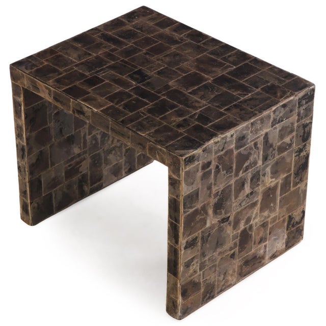 A Mica End Table or Small Coffee Table, in the Manner of Jean-Michel Frank For Sale - Image 4 of 6