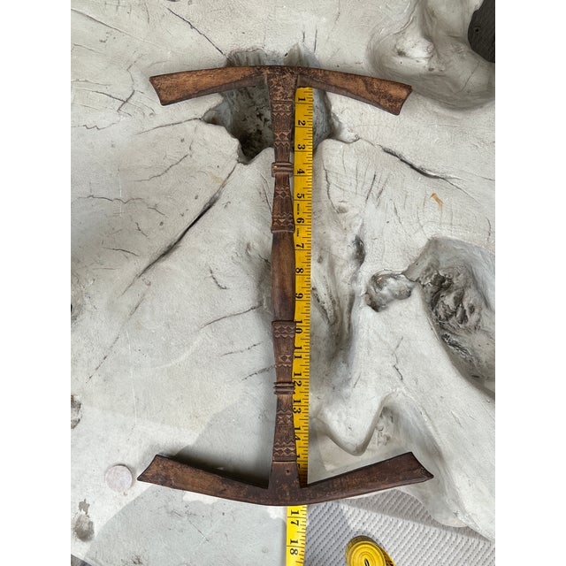18th / 19th Century Scandinavian Collapsible Hand Reel (Haspel) - Primitive Folk Art Textile Tool / Niddy Noddy For Sale - Image 4 of 12