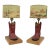 Mid-Century Children's Cowboy Boot Lamps W/Hand Painted Shades / Pair For Sale
