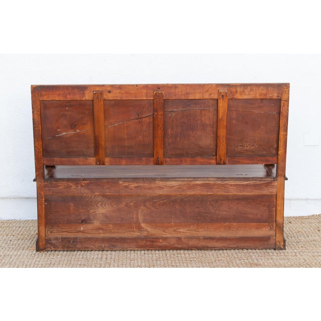 Mid 1800's Italian Walnut Heirloom Storage Bench For Sale - Image 13 of 15