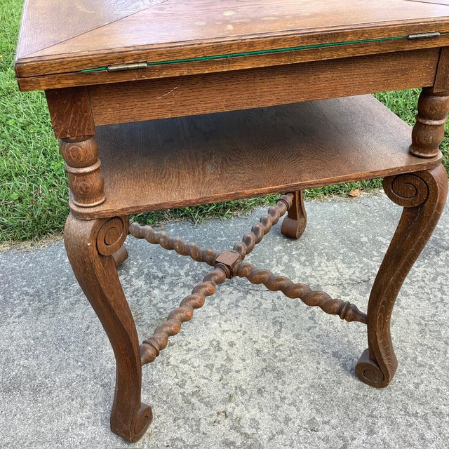 Victorian Antique Envelope Card Game Table For Sale - Image 3 of 12