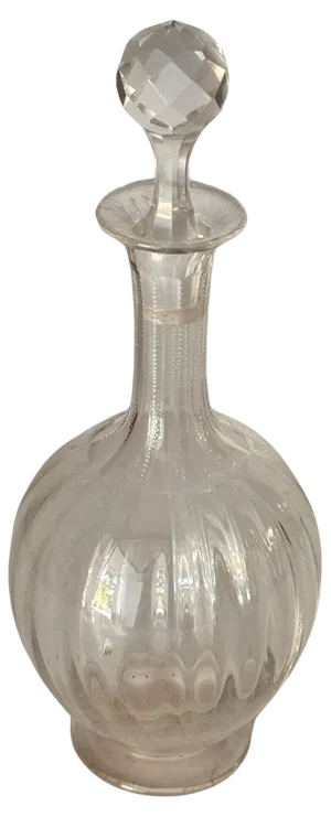 Round Crystal Decanter in the style of Baccarat, France, 20th Century
