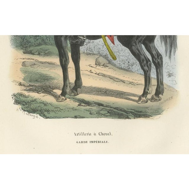 Artillerie à Cheval, Imperial Guard Cavalry, Napoleonic Military Print, 1843 This finely hand-coloured 19th-century...