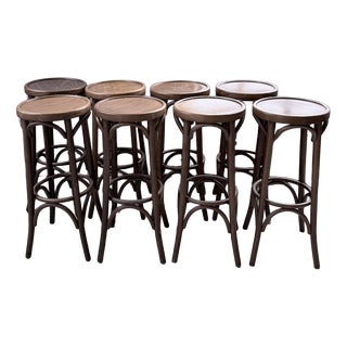 Baumann Bistro Bar Stools, 1980s, Set of 8 For Sale