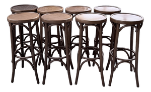 Baumann Bistro Bar Stools, 1980s, Set of 8