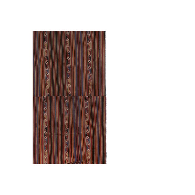 1960s 1960s Oversize Bohemian Striped Wool Kilim Rug 9' X 12'5'' For Sale - Image 5 of 12