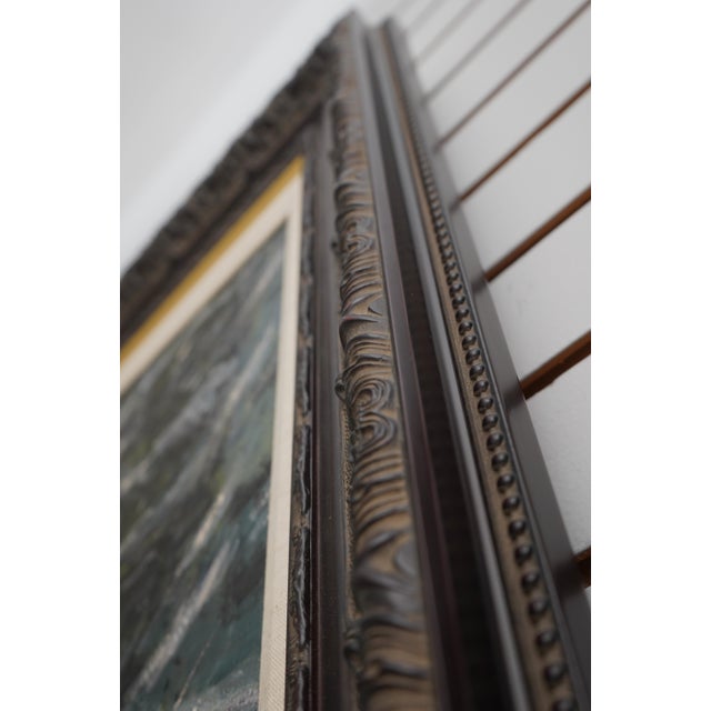 1980s D. Masson Artist Signed Winter Oil Painting on Canvas For Sale - Image 5 of 12