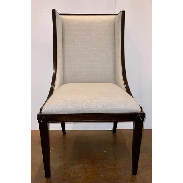 Modern Theodore Alexander Modern Wingback His and Hers Boston Chair Pair For Sale - Image 3 of 8