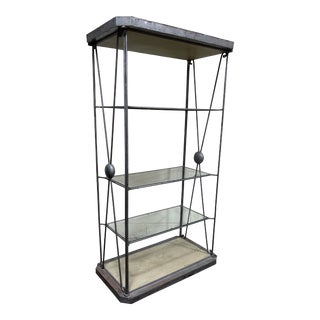 Large Iron and Glass Etageres For Sale