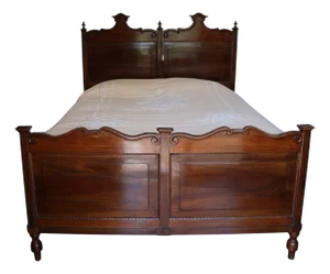 Vintage Solid Wood Double Bed