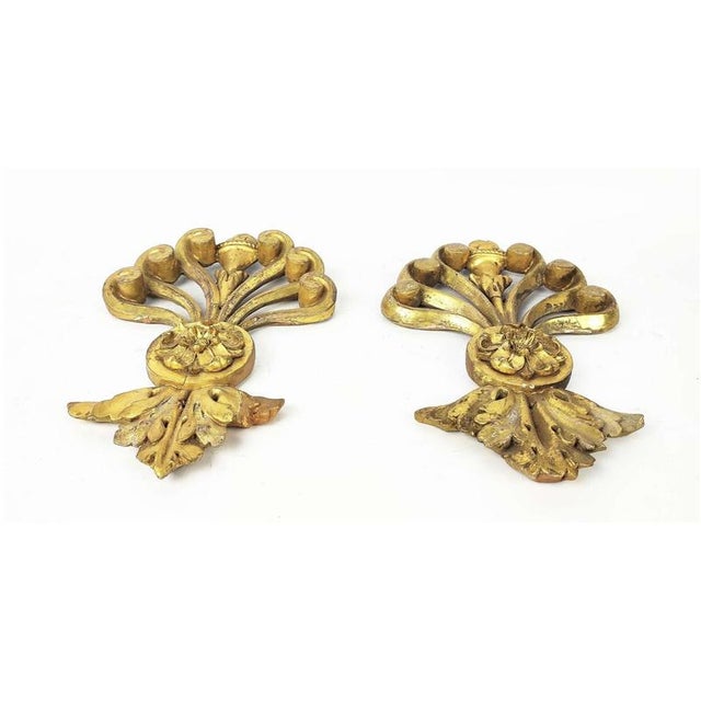 Regency Gilt Wood Gesso Wall Appliqués For Sale - Image 5 of 6