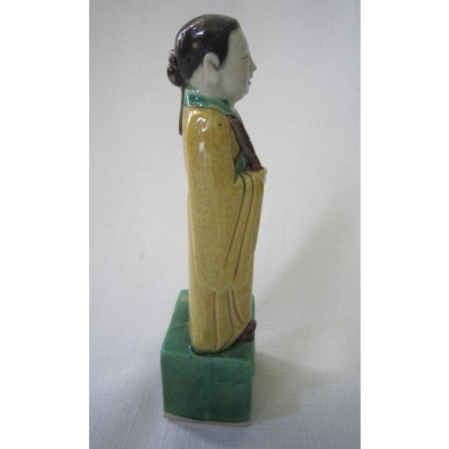 1940s Antique Chinese Porcelain Immortal Figure For Sale - Image 5 of 6