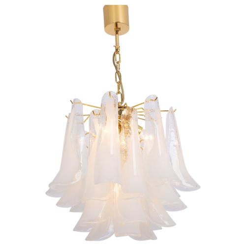 Large Murano Glass Petals Chandelier, Italy, 1980s For Sale - Image 18 of 18