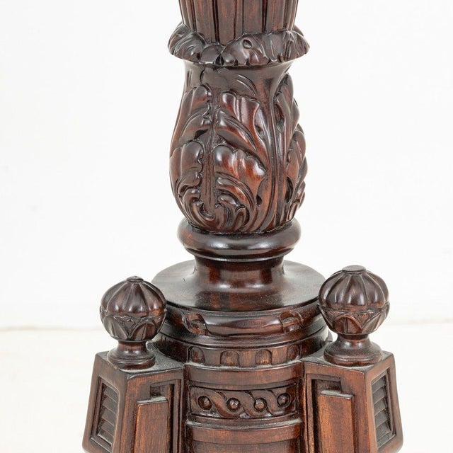 Victorian Neoclassical Style Mahogany Plant Stand For Sale - Image 3 of 6