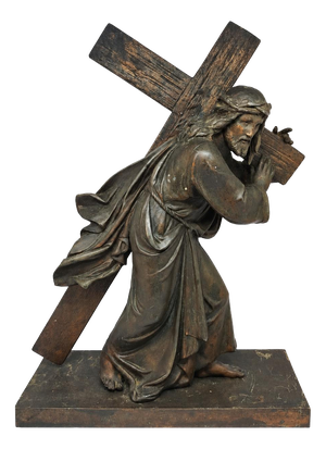 Christ Carrying the Cross in Bronze