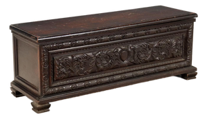 Neo-Renaissance Style Chest in Walnut-Stained Fir