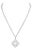 14k White Gold Diamond Pendant Necklace For Sale