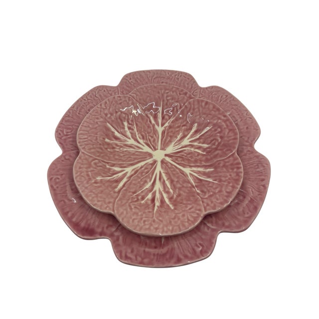 Bordallo Pinheiro dinner plates A set of 2 plates. The larger plate is 12.5 inches The smaller plate is 9 1/2 inches