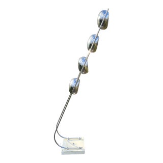 1970s Chrome Space Age Postmodern Floor Lamp For Sale