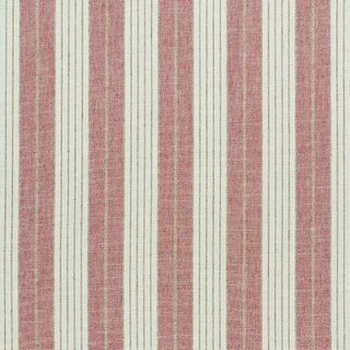 Sample - Schumacher X Vogue Living Horst Stripe Fabric in Rose For Sale