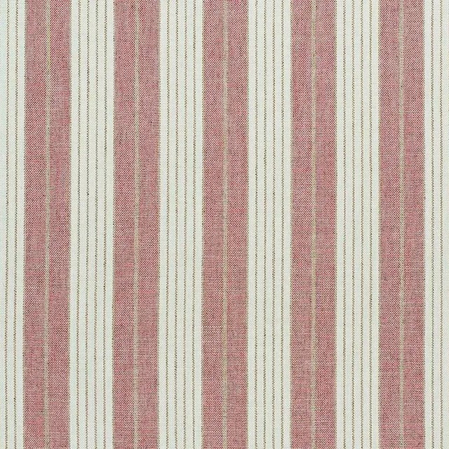 Sample - Schumacher X Vogue Living Horst Stripe Fabric in Rose For Sale