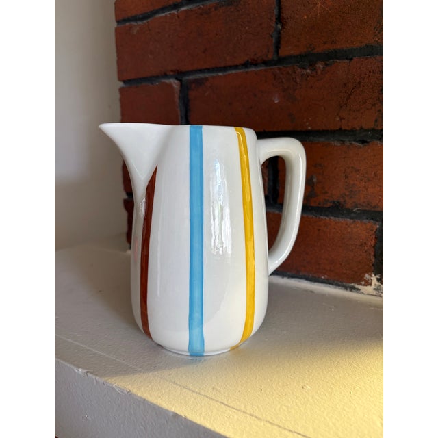 Mid 20th Century Mid 20th Century De Sphinx Holland Parafeu Pitcher – Hand Decorated Dutch Mid Century Ceramic For Sale - Image 5 of 12