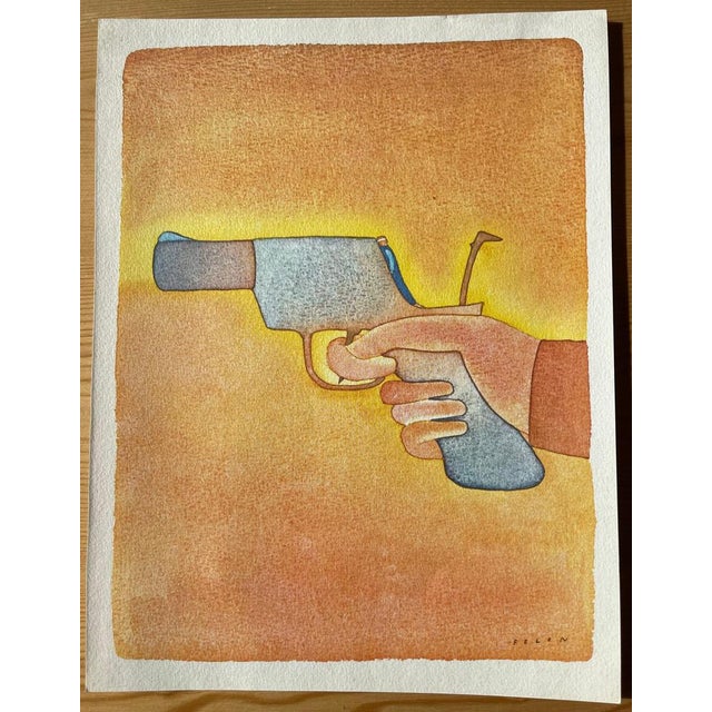 Jean-Michel Folon (1934-2005) Fear Color heliogravure Signed in the plate On vellum, 18 x 24 cm (approx. 7 x 9 inches)...
