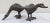 Pair of Vintage Detailed Bronze Duck Sculptures The one feeding measures 7" long, 3 3/4" wide and 4 1/4" tall. The other...