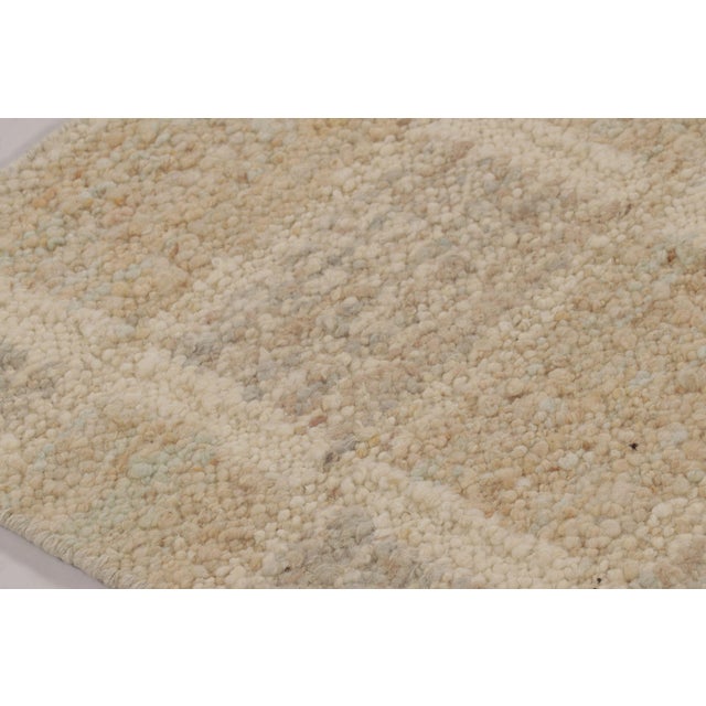 Mid-Century Modern Rug & Kilim’s Custom Scandinavian Kilim in Brown and Gray Geometric Patterns For Sale - Image 3 of 10