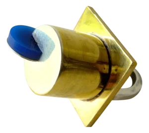 Heidi Abrahamson Sterling Silver Brass Acrylic Postmodern Ring